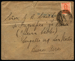 ARGENTINA: Cover Sent To Buenos Aires On 31/AU/1921 With Postmark Of "TELEGRAFOS DE LA NACION - COMODORO RIVADAVIA" (Chu - Storia Postale