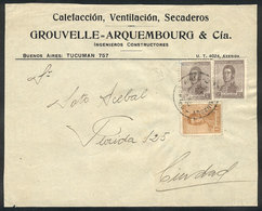 ARGENTINA: Cover With Advertising Corner Card Of Building Co., Used In Buenos Aires Circa 1922, Franked With 5c. (1c. An - Storia Postale