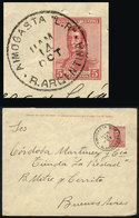 ARGENTINA: Stationery Envelope Sent To Buenos Aires On 14/OC/1922, Datestamped In AIMOGASTA (La Rioja), Back Flap Missin - Cartas & Documentos