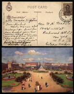 ARGENTINA: Postcard With View Of Independencia Square In Montevideo, Sent From "ESTACION MERCEDES" (San Luis) To USA In  - Storia Postale