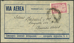 ARGENTINA: Airmail Cover Used In Buenos Aires On 21/JA/1931, Franked With 35c., Cancelled "PUERTO SANTA CRUZ - TELEGRAFO - Cartas & Documentos