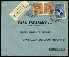 ARGENTINA: Registered Cover Sent From "CACHARI" (Buenos Aires) To Buenos Aires On 12/AU/1940, VF Quality" - Lettres & Documents