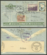 ARGENTINA: Airmail Cover Sent From Buenos Aires To Germany On 18/SE/1940, By Condor-LATI, Franked With $1.45, With Nazi  - Cartas & Documentos