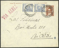 ARGENTINA: 5c. Stationery Envelope Uprated With 30c., Sent To Buenos Aires On 1/AU/1942, With Datestamp Of CALETA OLIVIA - Storia Postale