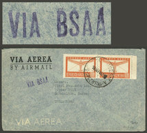 ARGENTINA: Airmail Cover Sent From Buenos Aires To Carshalton (England) On 16/SE/1946, With "VIA BSAA" Handstamp, Franke - Cartas & Documentos