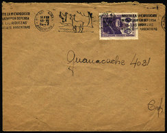 ARGENTINA: Cover Used On 17/SE/1947 With A Very Nice Slogan Cancel "Visit The 1st Natura Exposition" Illustrated With An - Cartas & Documentos