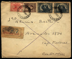 ARGENTINA: Registered Cover Posted On 24/MAY/1948 With Postmark Of "ARENAZA" (Buenos Aires), VF Quality" - Storia Postale