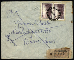 ARGENTINA: Express Cover Mailed On 18/MAY/1949, Franked With 2 Stamps Of 40c. Sugar Cane Chalky Paper, With Postmark Of  - Lettres & Documents