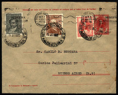 ARGENTINA: Stationery Envelope Mailed On 26/AU/1950, With Postmark Of AGUADA GUZMAN (Rio Negro), VF Quality - Storia Postale