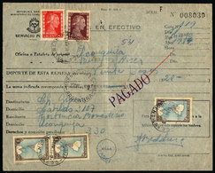 ARGENTINA: Postal Money Order Sent On 11/MAY/1954 To Buenos Aires With Postmark Of "ACONQUIJA" (Catamarca), VF Quality" - Cartas & Documentos