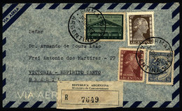 ARGENTINA: Airmail Cover Mailed On 3/AU/1954 With Postmark Of "FIRMAT" (Santa Fe) To Victoria (Brazil), VF Quality" - Cartas & Documentos