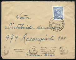 ARGENTINA: Cover Sent From CACHARÍ (Buenos Aires) To Buenos Aires City On 26/AU/1954, VF Quality - Storia Postale