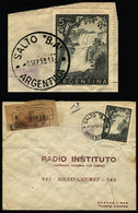 ARGENTINA: Registered Cover Sent From SALTO (Buenos Aires) To Buenos Aires On 8/SE/1959, Franked With $5 Iguazú Falls - Storia Postale