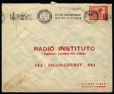 ARGENTINA: Cover Used In Buenos Aires On 20/NO/1959, With Slogan Cancel "22 November - Music Day" (topics: Music, Art, C - Briefe U. Dokumente