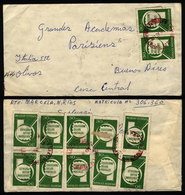ARGENTINA: Cover Sent From "SPELUZZI" (La Pampa) To Buenos Aires On 21/JA/1960, RED Postmark, With INFLA Postage Of $360 - Cartas & Documentos