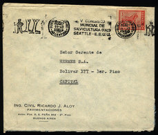 ARGENTINA: Cover Used In Buenos Aires On 27/AU/1960, With Slogan Cancel "Intl. Congress Of Forestry - Seattle USA", VF Q - Cartas & Documentos