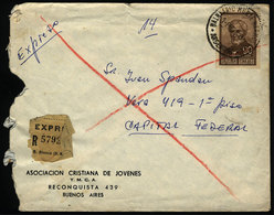 ARGENTINA: Express Cover Mailed On 1/FE/1968, With Postmark Of BALNEARIO MONTE HERMOSO - Cartas & Documentos