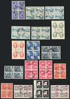 ARGENTINA: 17 Used Blocks Of 4, VF Quality - Sonstige & Ohne Zuordnung