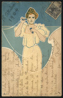 ARGENTINA: PC Used On 16/OC/1904, Illustrated With View Of Woman Speaking On The Phone, Fine Quality - Argentinien