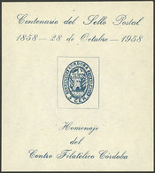 ARGENTINA: Postage Stamp Centenary 1858-1958, Centro Filatélico Córdoba, VF Quality - Franking Labels