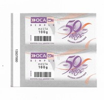 ARGENTINA 2007 OCA PRIVATE MAIL STAMP 50 YEARS ANNIVERSARY 2 VALUES SELF ADHESIVE UNUSED - Nuevos