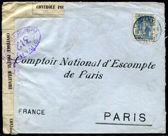 GRECE - N° 185 / LETTRE DU PIRÉE LE 18/1/1915 POUR PARIS , AVEC CENSURE MILITAIRE - TB - Cartas & Documentos