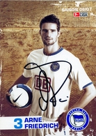 Delcampe - TARJETA PUBLICITARIA , FÚTBOL , SOCCER , FOOTBALL , HERTHA BSC BERLIN / BUNDES LIGA - ARNE FRIEDRICH - Fussball