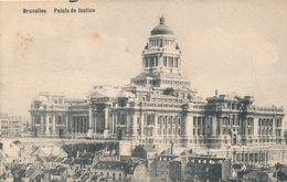 CPA - Belgique - Brussels - Bruxelles - Palais De Justice - Spoorwegen, Stations