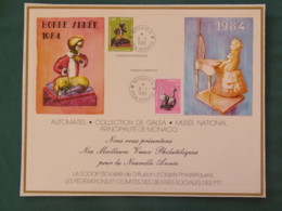 Monaco 1983 Special Greeting Card - Automates Music Nargileh Smoking Piano Player - Covers & Documents