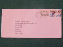 Hungary 1996 Cover To England - Castle (stamp Folded) - Plane - Briefe U. Dokumente