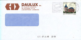 Luxembourg Cover Sent To Denmark 8-11-1995 Single Franked - Covers & Documents
