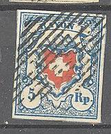 Suisse: Yvert N° 14a°; Cote 600.00€ - 1843-1852 Federal & Cantonal Stamps