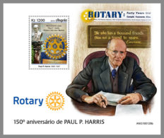 ANGOLA 2019 MNH Paul P. Harris Rotary Club S/S - OFFICIAL ISSUE - DH1927 - Rotary, Lions Club