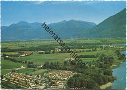 Tenero Am Lago Maggiore - Camping T.C.S. - Luftaufnahme - AK Grossformat - Verlag Photoglob-Wehrli Zürich Gel. 1 - Tenero-Contra