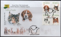 Northern Cyprus (Turkish) - 2015 (FDC) Cats And Dogs-Chats Et Chiens-Katzen Und Hunde ** - Usados