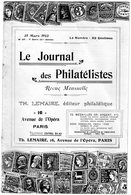 Le Journal Des Philatélistes - Mars 1913 - LEMAIRE - Cachet à Date "articles D'argent" - Filatelia E Storia Postale