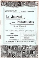 Le Journal Des Philatélistes - Aout Septembre  1913 - LEMAIRE - - Filatelia E Historia De Correos