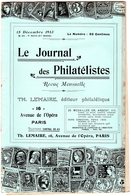 Le Journal Des Philatélistes - Décembre  1913 - LEMAIRE - - Filatelia E Historia De Correos