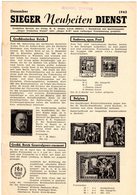 SIEGER - Neuheiten - DIENST - Décembre 1943 -  Période Guerre - Otros & Sin Clasificación