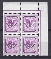België  O.B.C.  Pre 798   (XX)     Blok Van 4 - Typo Precancels 1967-85 (New Numerals)