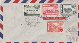 Islande Lettre Premier Jour Reykjavik 1949 - Lettres & Documents