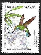 BRAZIL - MNH - 1991 - Glittering-bellied Emerald    Chlorostilbon Lucidus - Hummingbirds