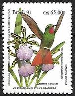 BRAZIL - MNH - 1991 - Brazilian Ruby    Clytolaema Rubricauda - Hummingbirds