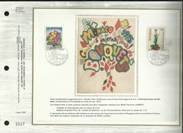 Delcampe - N° 74 S DU CATALOGUE CEF . N° 40 / SOIE  . CONCOURS INTERNATIONAL DE BOUQUETS . 12 NOVEMBRE 1974 . MONACO . - FDC