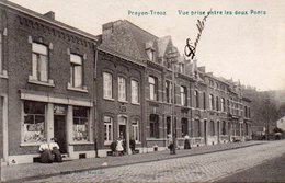 ¨Prayon-Trooz  Vue Prise Entre Les Deux Ponts Animée Commerce Circulé En 1905??? - Trooz