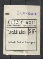 Austria, Wien, One-day Ticket, '70s.(?). - Europe