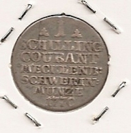 GERMANY ALLEMAGNE ALEMANHA 1 SCHILLING 1770 GERMAN STATES-MECKLENBURG-SCHWERIN SILVER RARE ET RARE ETAT 257 - Andere & Zonder Classificatie