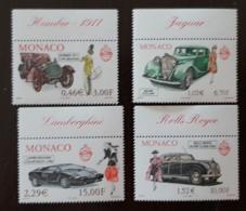 MONACO Automobiles, Voitures, Cars, Coches. Yvert N°2257/60. MNH, **Humber Jaguar Rolls Royce Lamborghini - Coches