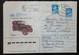 RUSSIE Automobiles, Voitures, Voitures Anciennes, Cars, Coches. Entier Postal Emis En 1988 Ayant Circulé Et Recommandé - Voitures