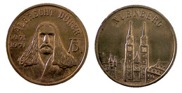 01129 GETTONE TOKEN JETON FICHA COMMEMORATIVE NURNBERG ALBRECHT DURER 1471-1971 - Autres & Non Classés